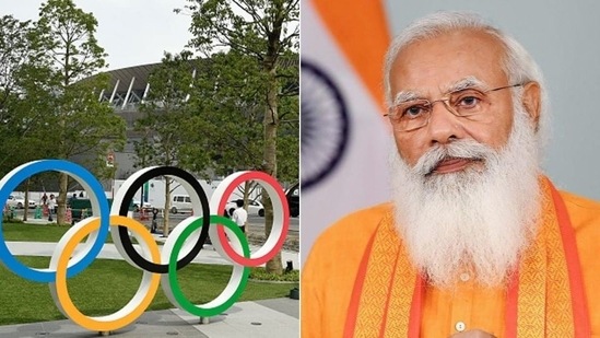 PM Modi wishes Olympic-bound Indian contingent (HT Collage)
