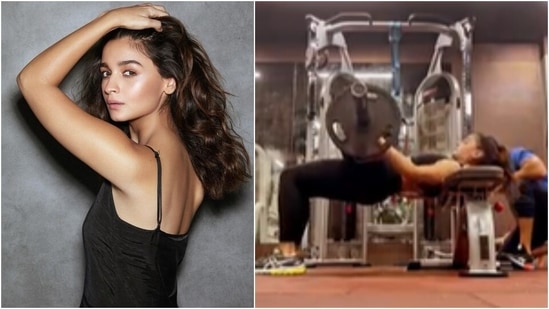 Alia Bhatt aces barbell hip thrusts and shows who is the hardest worker in room(Instagram/@aliaabhatt)