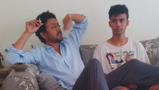 Babil Khan with his father, late actor Irrfan Khan.