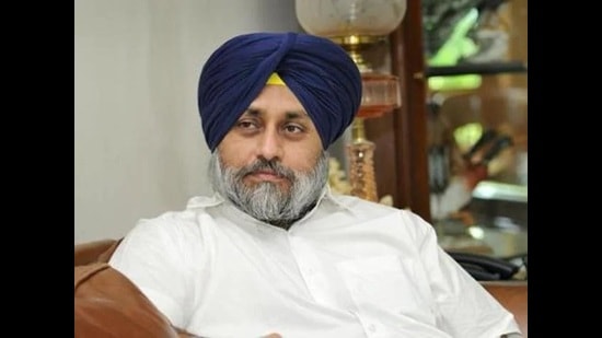 Shiromani Akali Dal president and former deputy CM of Punjab, Sukhbir Singh Badal. (HT FILE)