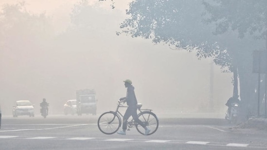 According to the study, increase in cases of bronchitis, bronchial asthma is directly proportional to the increase in the air quality index (AQI) in Delhi. (HT Photo) According to the study, increase in cases of bronchitis, bronchial asthma is directly proportional to the increase in the air quality index (AQI) in Delhi. (HT Photo)