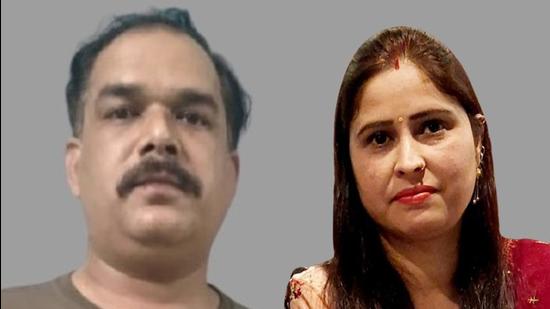 Accused Harswaroop, 44, and victim Divya, 35. Accused Harswaroop, 44, and victim Divya, 35.