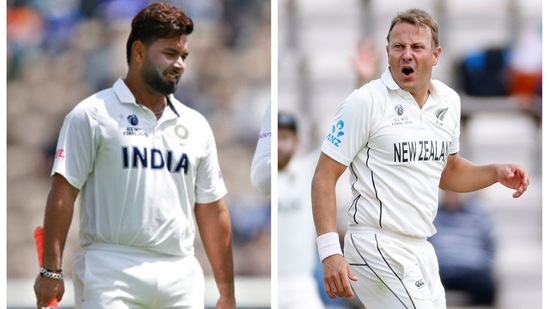 Rishabh Pant and Neil Wagner during the WTC final Rishabh Pant and Neil Wagner during the WTC final