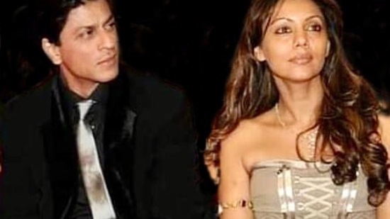 Shah Rukh Khan and Gauri Khan in a throwback picture shared by her on Instagram.