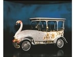 A clear early winner was the Swan Car, originally designed for a British engineer stationed in Calcutta, Robert Mathewson. It was a 1910 Brooke with the front made to resemble a giant bird hissing steam from its nostrils.(Penguin India/ Louwman Museum)