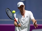 Britain's Andy Murray during practice.