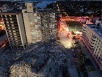 A building that partially collapsed is seen in Miami Beach, Florida, US.