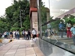 Long queues, like the one at Janpath Metro station, have become a common sight ever since the Metro resumed operations on June 7. Long queues, like the one at Janpath Metro station, have become a common sight ever since the Metro resumed operations on June 7.