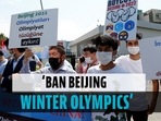 Protest against 2022 Winter Olympics in China