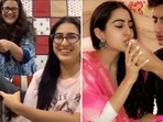 Sara Ali Khan with her mother Amrita Singh and brother Ibrahim Ali Khan. Sara Ali Khan with her mother Amrita Singh and brother Ibrahim Ali Khan.