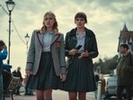 Emma Mackey and Aimee Lou Wood in the third season of Sex Education.