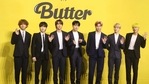 Members of South Korean K-pop boy band BTS pose for photographs during a press conference to promote their new single album 'Butter' in Seoul on May 21, 2021. (Photo by - / Dong-A Ilbo / AFP) / South Korea OUT(AFP) Members of South Korean K-pop boy band BTS pose for photographs during a press conference to promote their new single album 'Butter' in Seoul on May 21, 2021. (Photo by - / Dong-A Ilbo / AFP) / South Korea OUT(AFP)