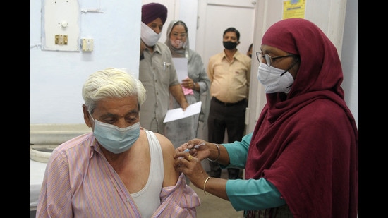 Around 80,000 senior citizens have got vaccinated so far. (HT File) Around 80,000 senior citizens have got vaccinated so far. (HT File)