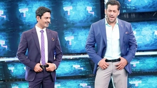Nawazuddin Siddiqui shares the stage with Salman Khan.