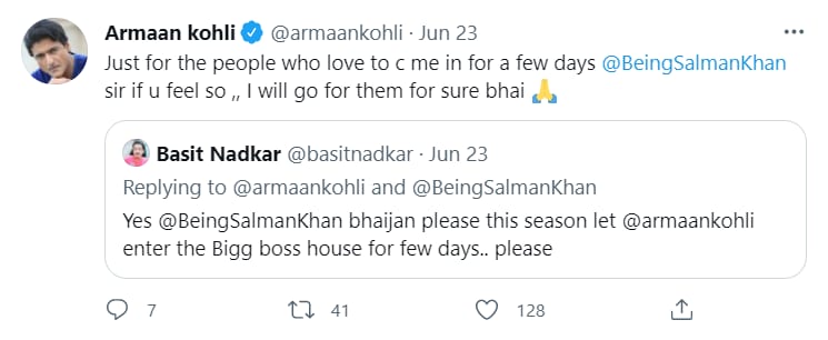 Armaan Kohli wished to be a part of Bigg Boss 15 for ‘the people who love’ him.