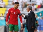 Portugal coach Fernando Santos with Cristiano Ronaldo.