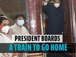 President Kovind boards a train to visit hometown President Kovind boards a train to visit hometown