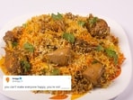 Swiggy's tweet has collected many responses from rajma chawal to biryani and many more. 