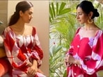 Mira Rajput or Rakul Preet Singh, who styled the pink tie-dye maxi dress better?(Instagram/mira.kapoor/anshikaav)