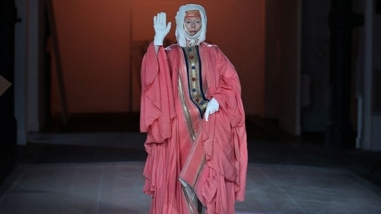 Oscar-winning British actor Tilda Swinton performs "Embodying Pasolini" at the Mattatoio in Rome, Italy June 24, 2021. REUTERS/Yara Nardi (REUTERS)