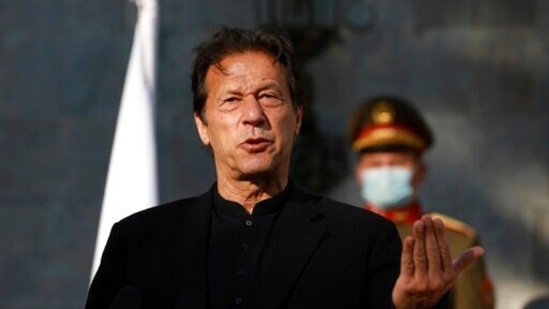 Pakistan Prime Minister Imran Khan speaks during a joint news conference in Kabul, Afghanistan. (AP)