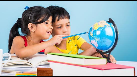 indian boy and girl studying with globe on study table, asian kids studying, indian kids studying geography, kids doing homework or home work, two kids studying on table (Getty Images/iStockphoto) indian boy and girl studying with globe on study table, asian kids studying, indian kids studying geography, kids doing homework or home work, two kids studying on table (Getty Images/iStockphoto)