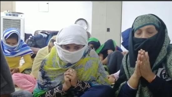 A still from the video of the women appealing for help in Erbil town of Iraq. Sangrur Aam Aadmi Party MP Bhagwant Mann shared the video on social media.