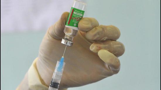 So far, 4,08,353 (58%) residents have taken their first dose and 80,030 (11%) out of the eligible population have completed their vaccination cycle. (HT File Photo) So far, 4,08,353 (58%) residents have taken their first dose and 80,030 (11%) out of the eligible population have completed their vaccination cycle. (HT File Photo)