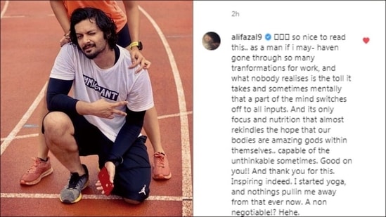 Quick to respond, actor Ali Fazal detailed his own transformation journey and wrote, “so nice to read this.. as a man if i may- haven gone through so many tranformations for work, and what nobody realises is the toll it takes and sometimes mentally that a part of the mind switches off to all inputs. And its only focus and nutrition that almost rekindles the hope that our bodies are amazing gods within themselves.. capable of the unthinkable sometimes. Good on you!! And thank you for this. Inspiring indeed. I started yoga, and nothings pullin me away from that ever now. A non negotiable!? Hehe (sic).”(Instagram/alifazal9/masabagupta)