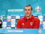 Gareth Bale speaks during a press conference.
