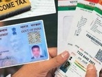 . Linking PAN with Aadhaar can be done digitally in just a few minutes.(HT file) . Linking PAN with Aadhaar can be done digitally in just a few minutes.(HT file)