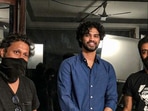 Irrfan Khan's son Babil Khan with Shoojit Sircar and Ronnie Lahiri.