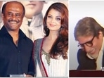 Amitabh Bachchan could not control his laugher at Rajinikanth's story. Amitabh Bachchan could not control his laugher at Rajinikanth's story.