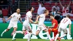 Denmark's Kasper Dolberg, center, celebrates after scoring his side's second goal during the Euro 2020 round of 16 match between Wales and Denmark at the Johan Cruyff ArenA in Amsterdam, Netherlands.(AP)