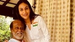 Rajinikanth was seen with his older daughter Aishwarya Dhanush in Florida. Rajinikanth was seen with his older daughter Aishwarya Dhanush in Florida.