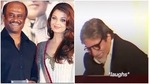 Amitabh Bachchan could not control his laugher at Rajinikanth's story. Amitabh Bachchan could not control his laugher at Rajinikanth's story.