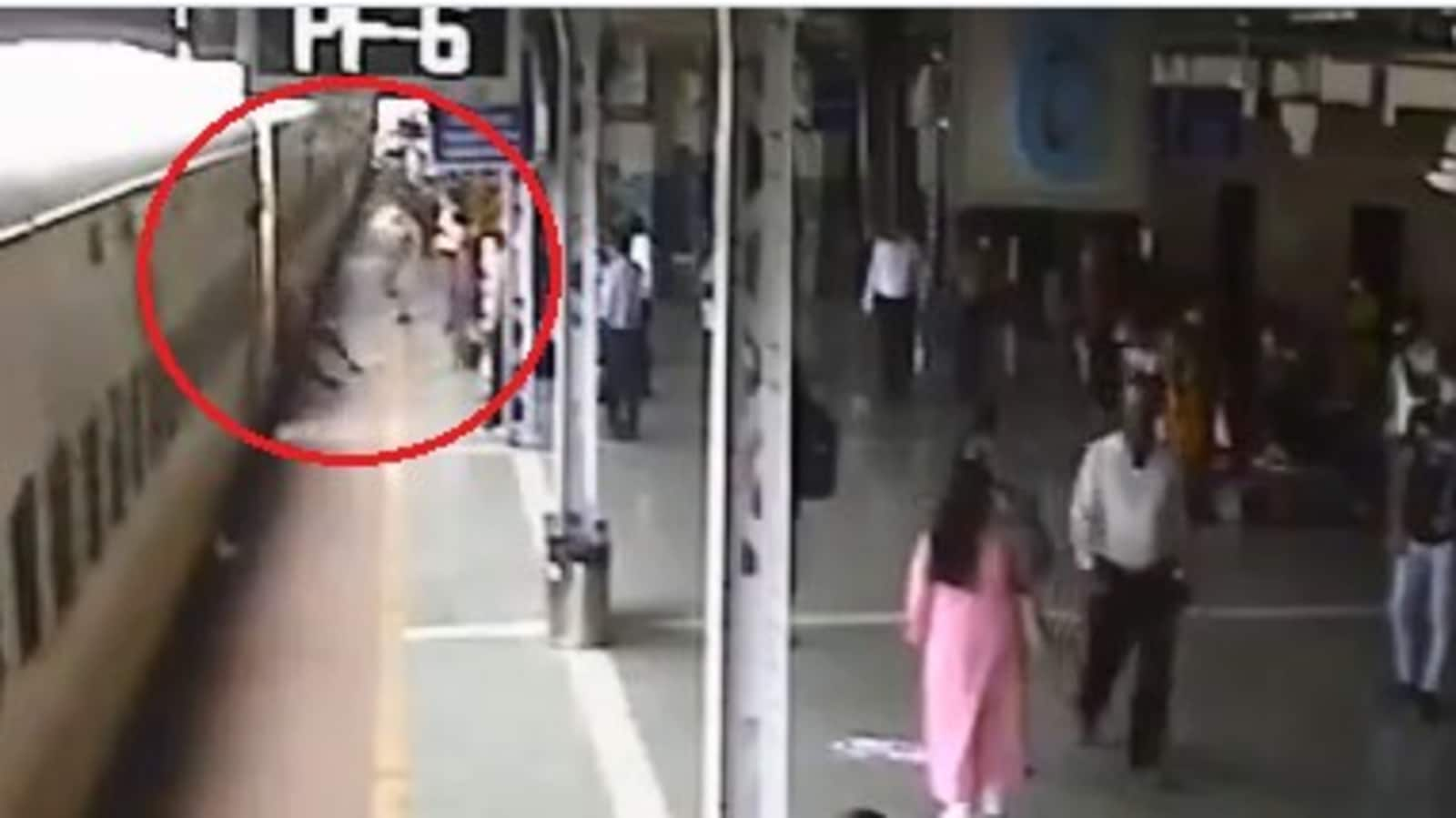 Alert Rpf Employee Saves Elderly Person From Being Crushed Under Train