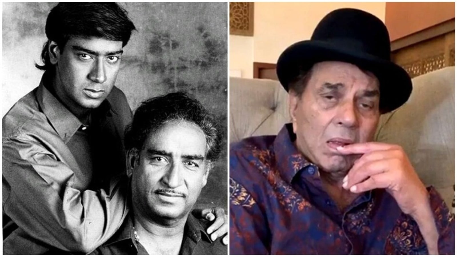 Ajay Devgn's post on dad Veeru Devgan makes Dharmendra emotional: 'Love you my son'