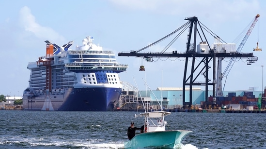 The Celebrity Edge cruise ship is docked at Port Everglades, Tuesday, June 22, 2021, in Fort Lauderdale, Fla. (AP) The Celebrity Edge cruise ship is docked at Port Everglades, Tuesday, June 22, 2021, in Fort Lauderdale, Fla. (AP)