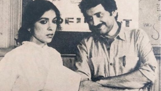 Neena Gupta with Shekhar Kapur in a picture from the shoot of their TV serial, Khandaan. Neena Gupta with Shekhar Kapur in a picture from the shoot of their TV serial, Khandaan.
