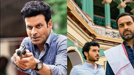 Actor Manoj Bajpayee in a still from The Family Man, a still from Mirzapur Actor Manoj Bajpayee in a still from The Family Man, a still from Mirzapur