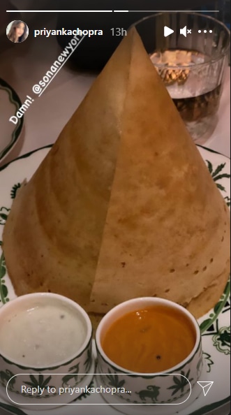 Priyanka Chopra shares a picture of a dosa from her restaurant Sona.