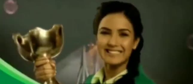 Jasmin also starred in a sanitary pad ad. Jasmin also starred in a sanitary pad ad.