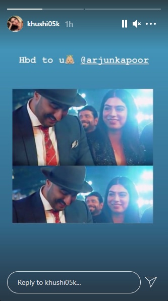 Khushi Kapoor also wished his half-brother Arjun Kapoor in his birthday.