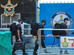 Special security force arrives at Air Force Station after two low intensity explosions reported in the technical area of Jammu Air Force Station in the early hours of Sunday. Special security force arrives at Air Force Station after two low intensity explosions reported in the technical area of Jammu Air Force Station in the early hours of Sunday.