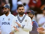 Virat Kohli congratulates Kane Williamson. (Getty Images) Virat Kohli congratulates Kane Williamson. (Getty Images)