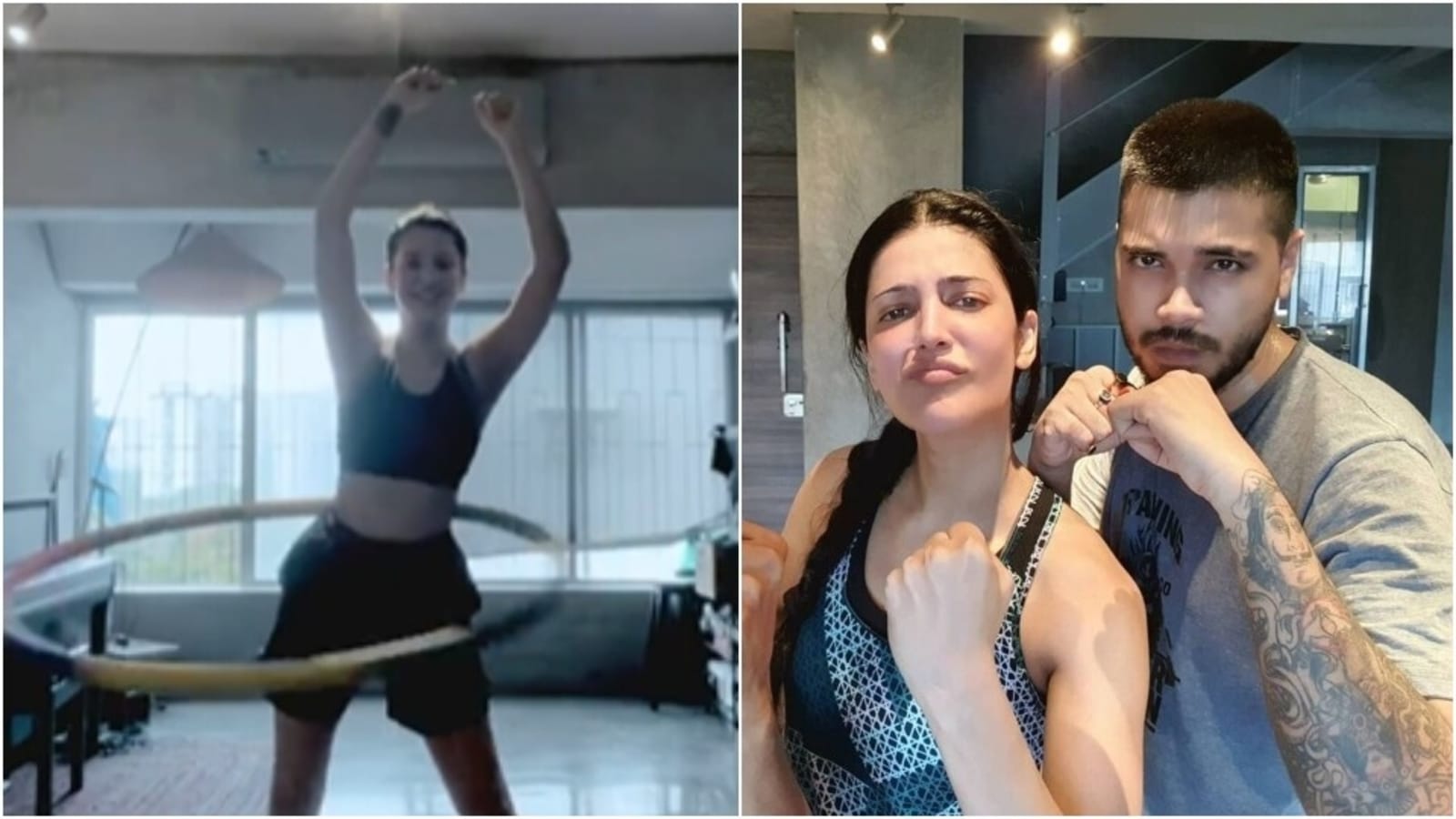 Shruti Hasan Bf Sex - Shruti Haasan proves working out can be fun with hula hoop video, don't  miss pic with Santanu | Health - Hindustan Times
