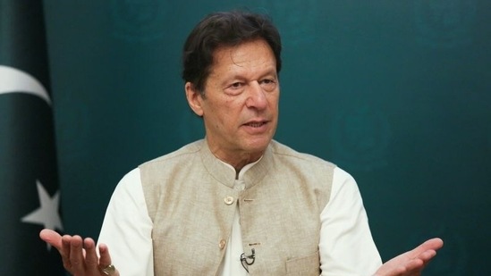 Pakistan's Prime Minister Imran Khan gestures during an interview with Reuters in Islamabad, Pakistan. (REUTERS/Saiyna Bashir)
