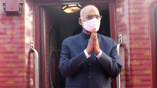 President Ram Nath Kovind in Kanpur. (ANI) President Ram Nath Kovind in Kanpur. (ANI)