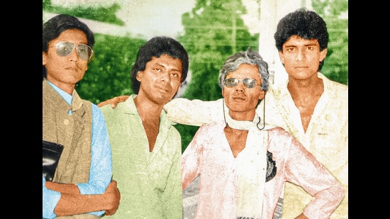 Adil (extreme right) with his stand-up comedy team, Surojit Gogoi, Sanjib Lal Das & Dhrubojit Kishore Chaudhury Adil (extreme right) with his stand-up comedy team, Surojit Gogoi, Sanjib Lal Das & Dhrubojit Kishore Chaudhury
